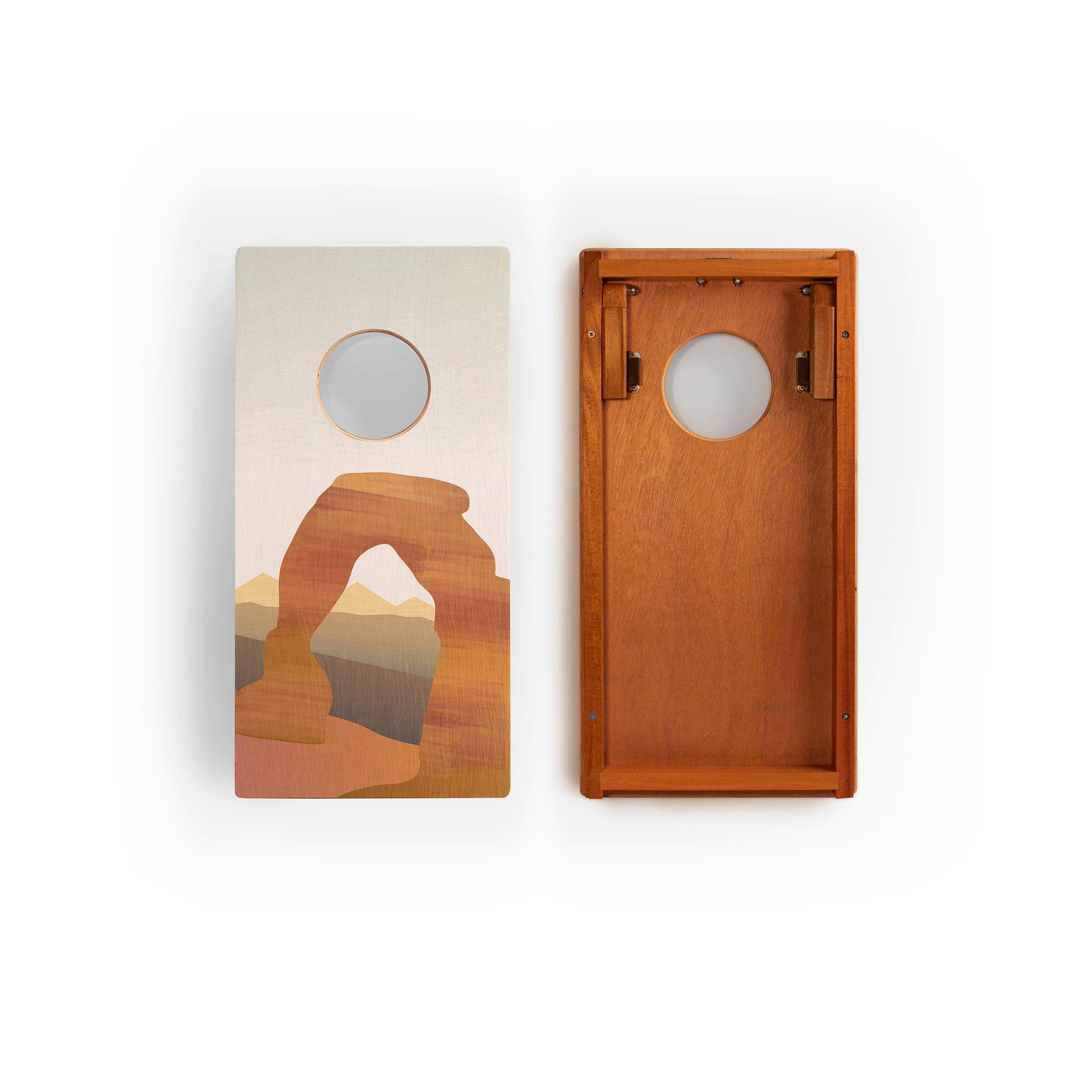 Travel Cornhole Set 1ft x 2ft | Arches image number 1