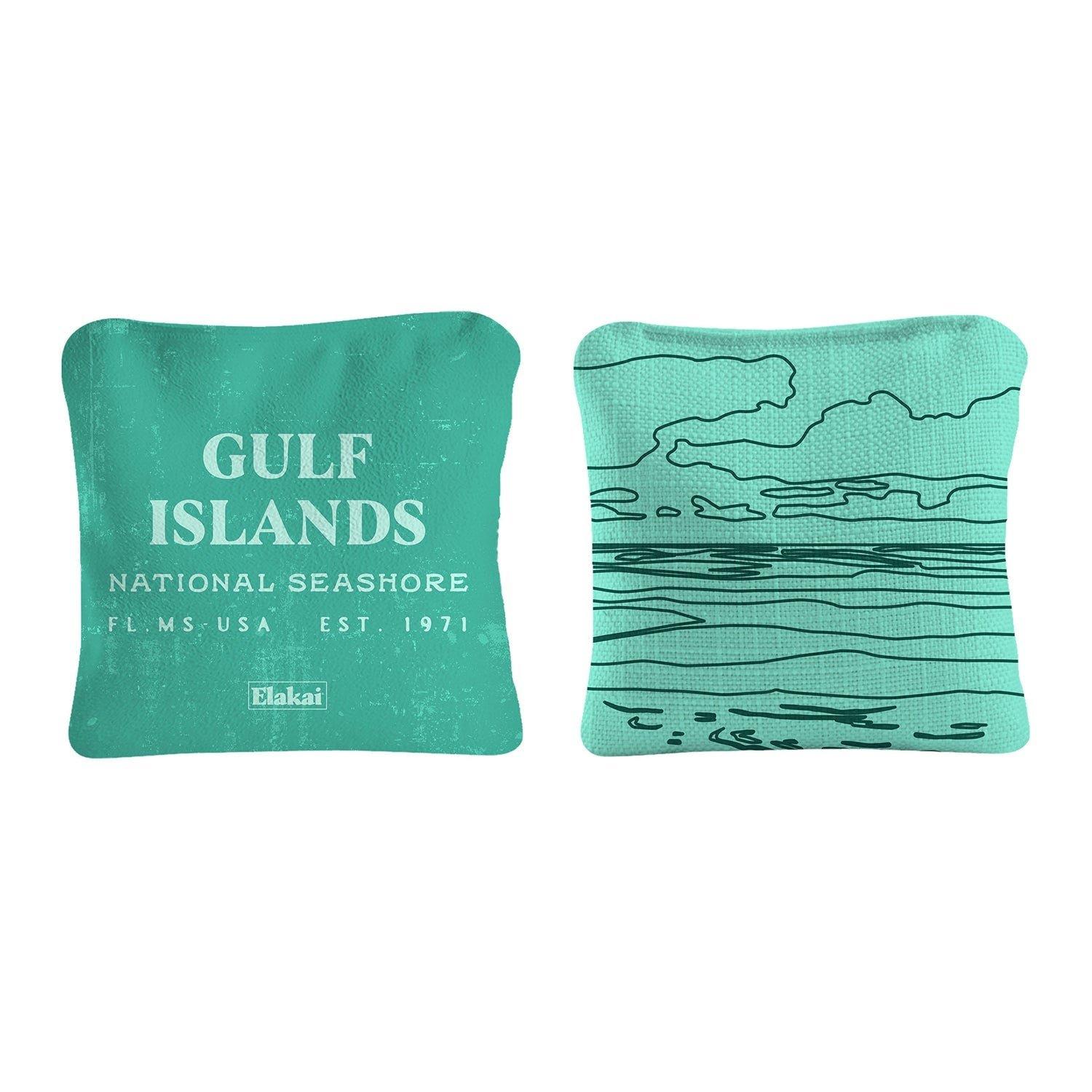 Dual-Sided Cornhole Bags | Gulf Islands Shore Turquoise image number 2