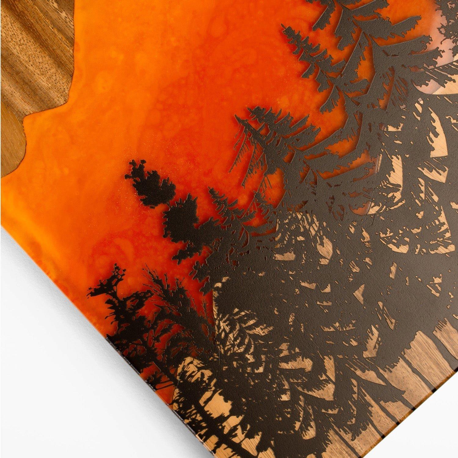 Travel Cornhole Set 1ft x 2ft | Mountain - Orange image number 4