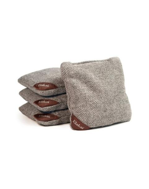 Herringbone Cornhole Bags | Dove Gray