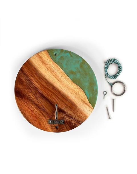 One of a Kind Wood Hook and Ring Toss Game | Teal
