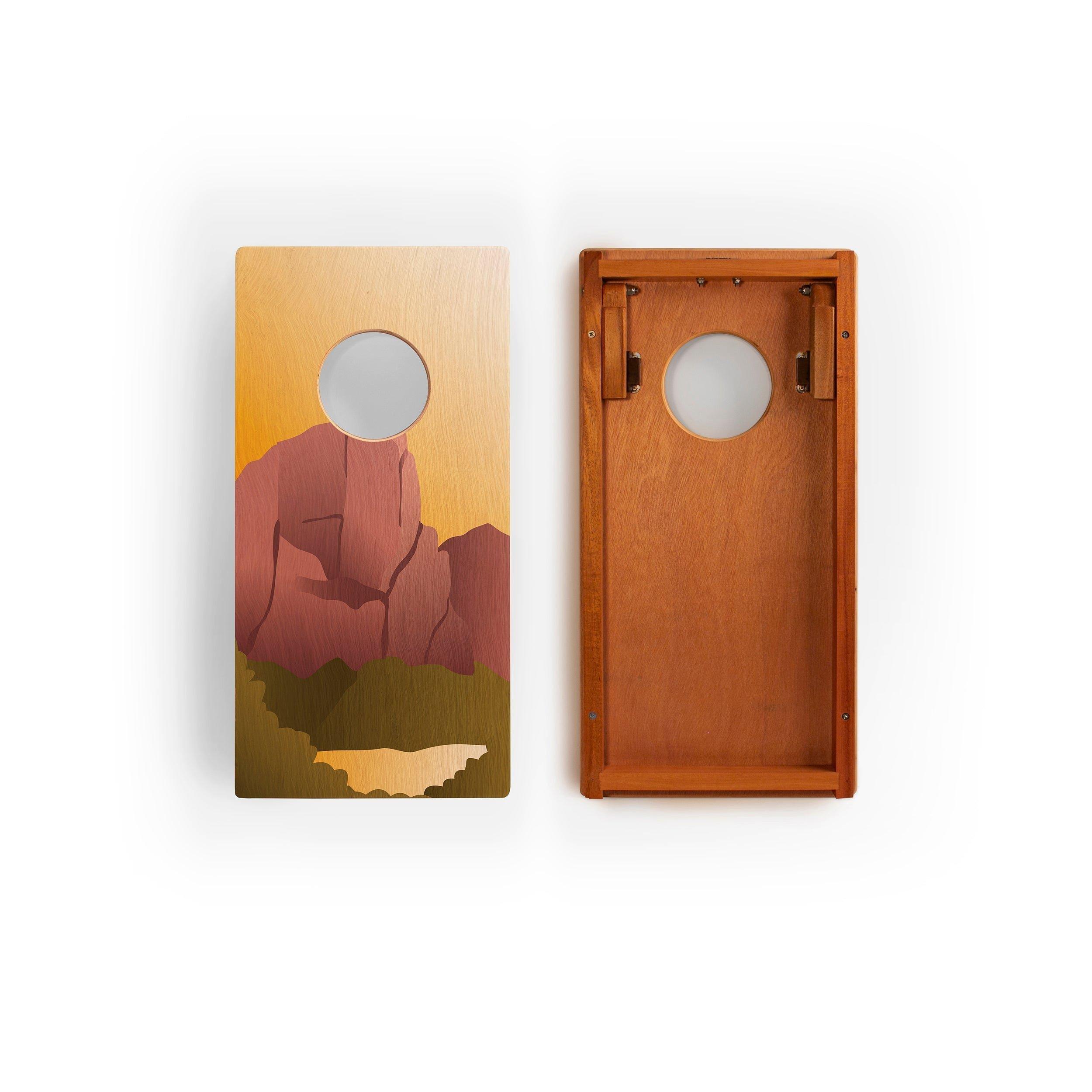 Travel Cornhole Set 1ft x 2ft | Zion image number 1