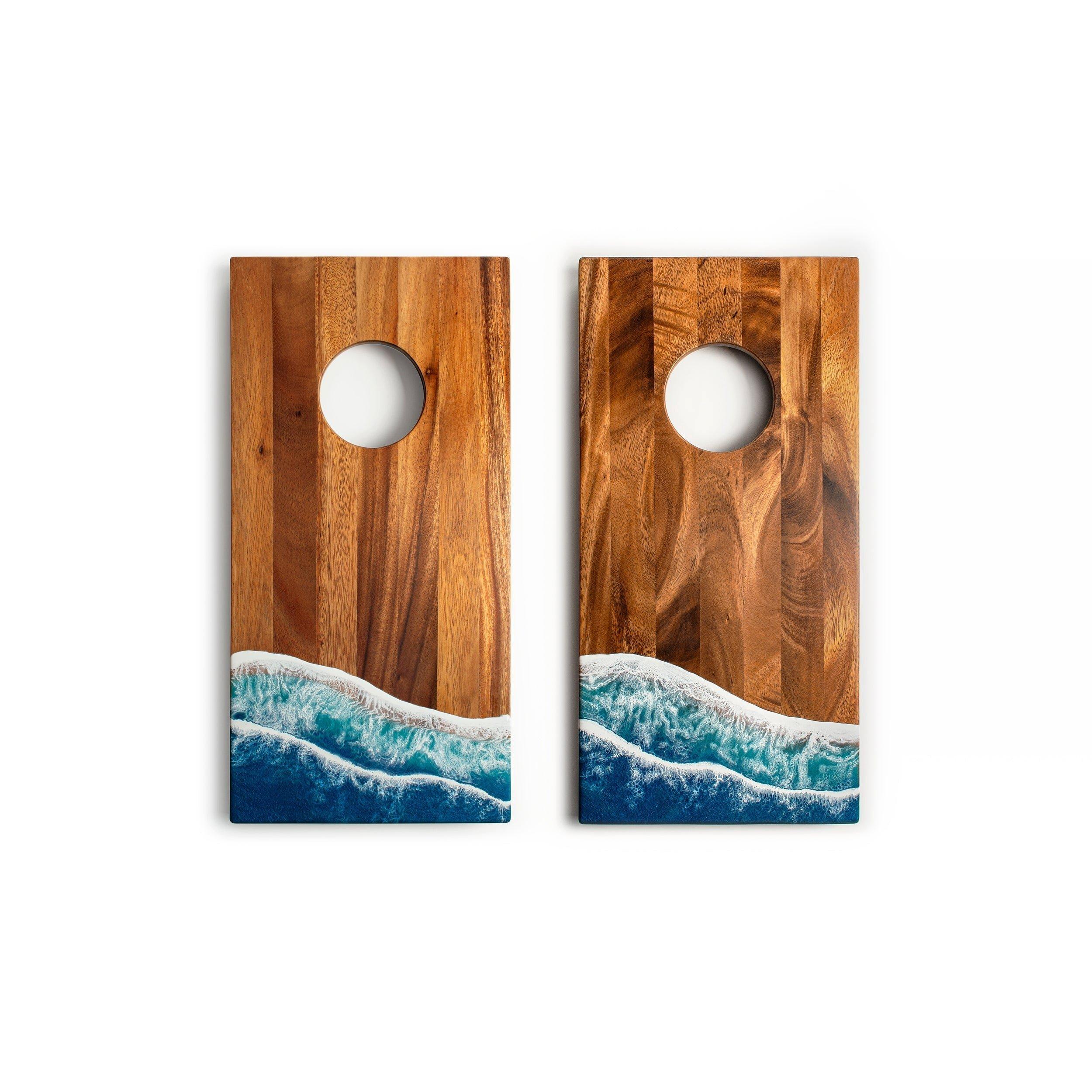 Travel Cornhole Set 1ft x 2ft | Beach Wave image number 1