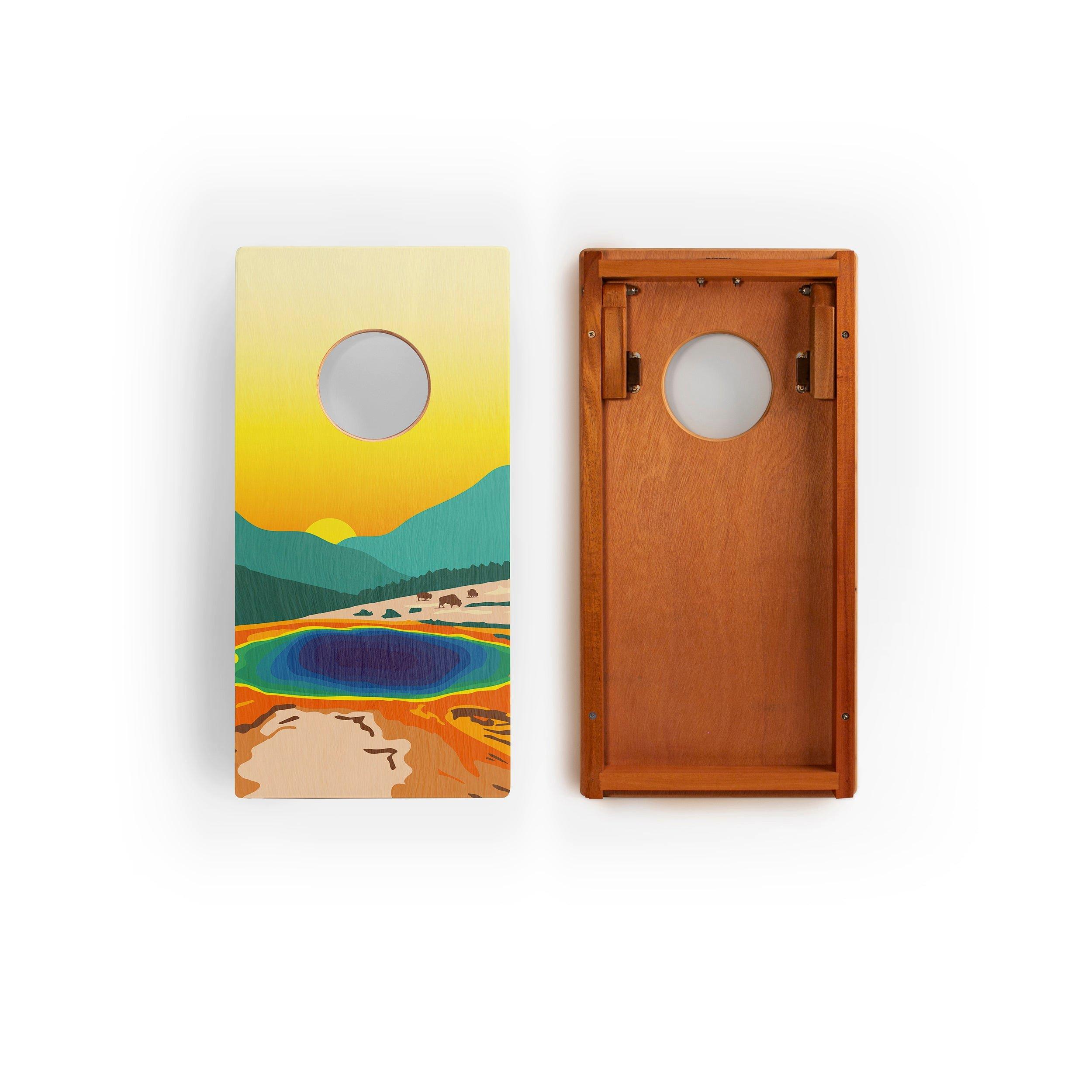 Travel Cornhole Set 1ft x 2ft | Yellowstone image number 1