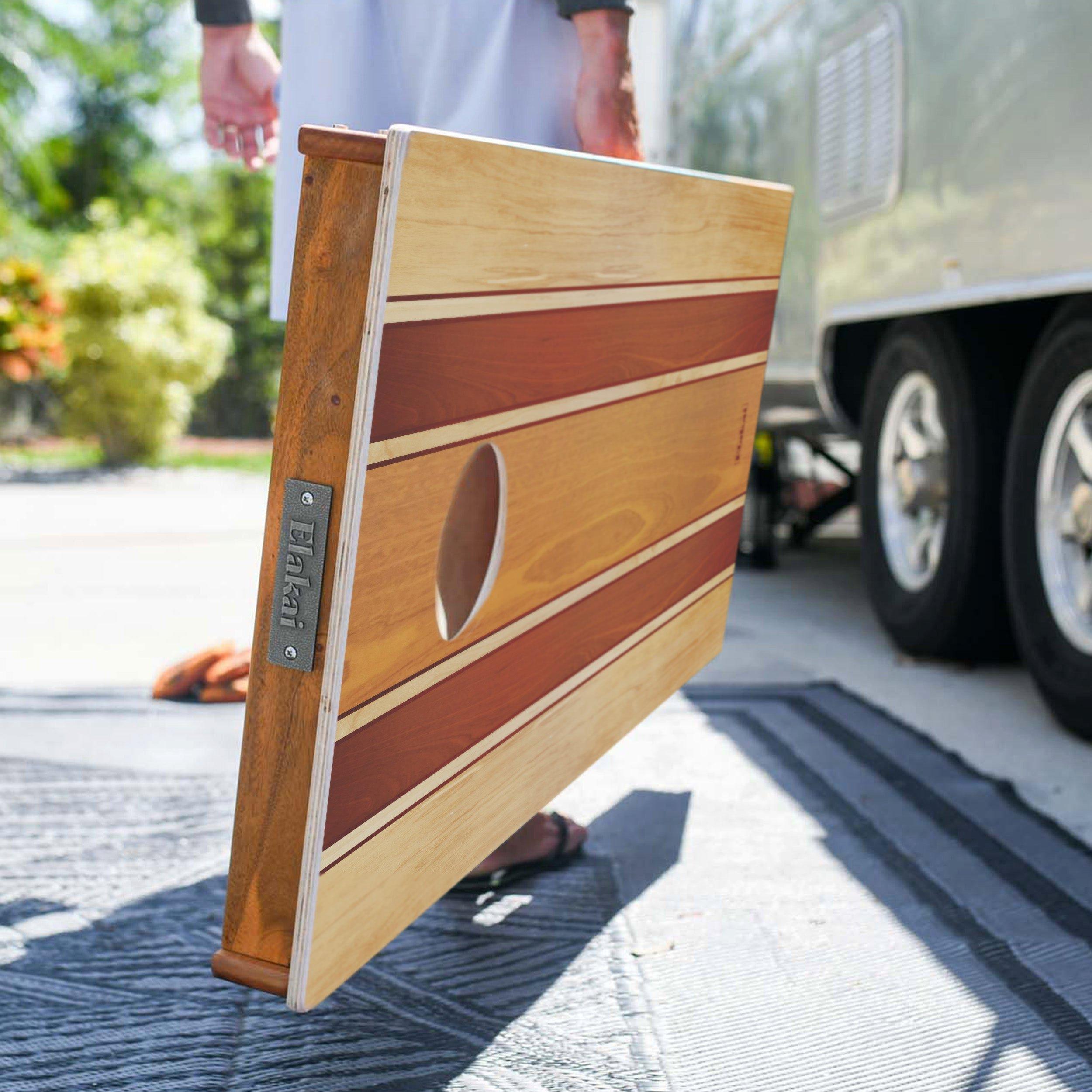 Classic Cornhole Set 2ft x 4ft | Natural Surf Beach - Classic Woody image number 3