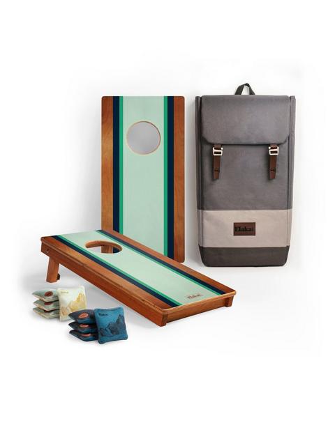 Travel Cornhole Set 1ft x 2ft | Classic Beach Stripes - Gidget