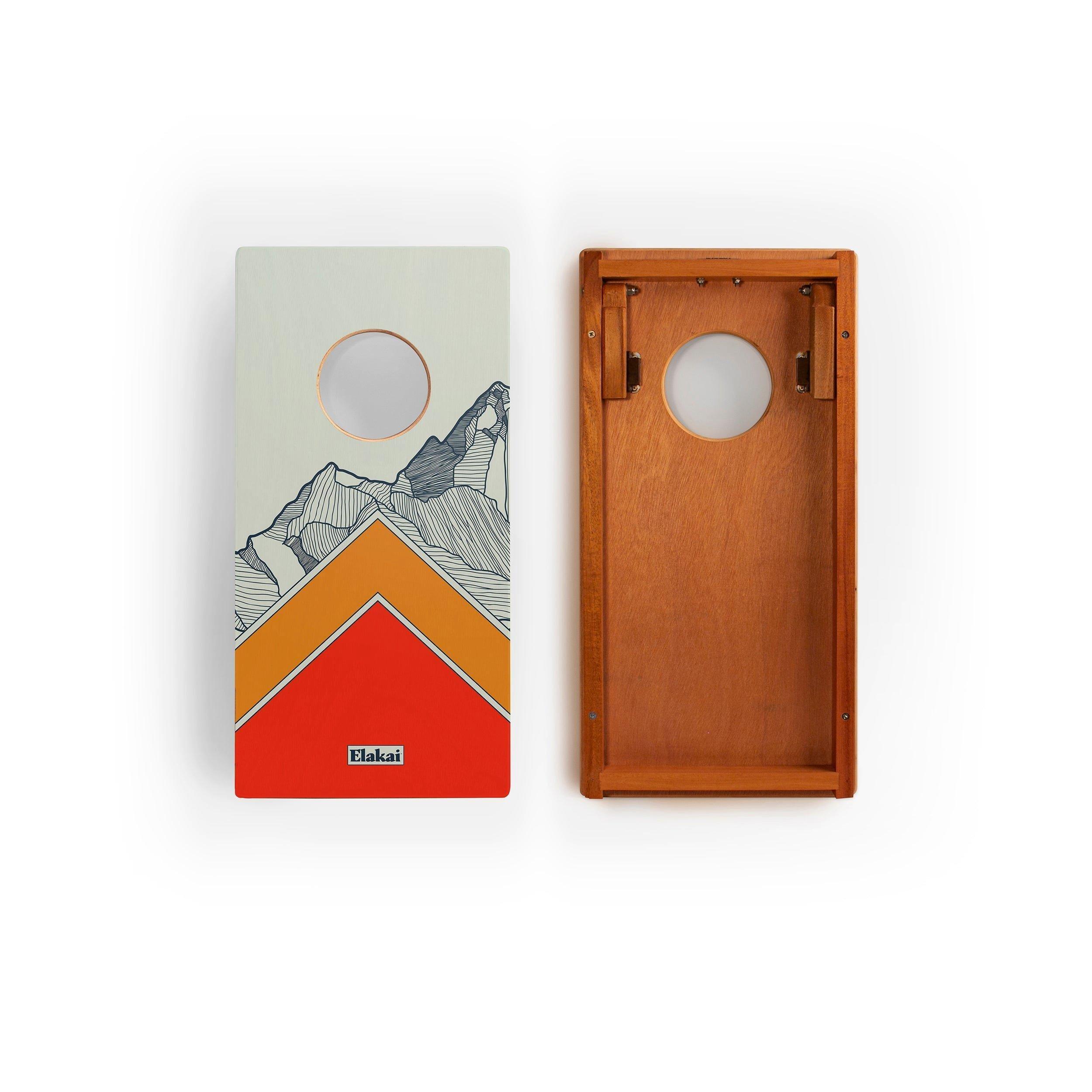 Travel Cornhole Set 1ft x 2ft | Modern Angle - Mount Elakai image number 1