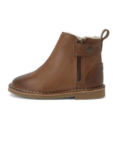 Winston Wool-Lined Ankle Boot in Tan Leather