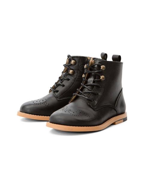 Buster Leather Boot in Black