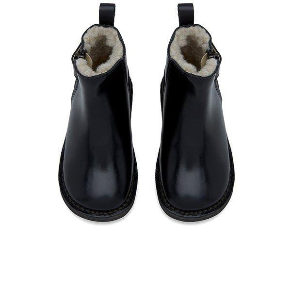 Winston Wool-Lined Ankle Boot in Black Leather image number 2