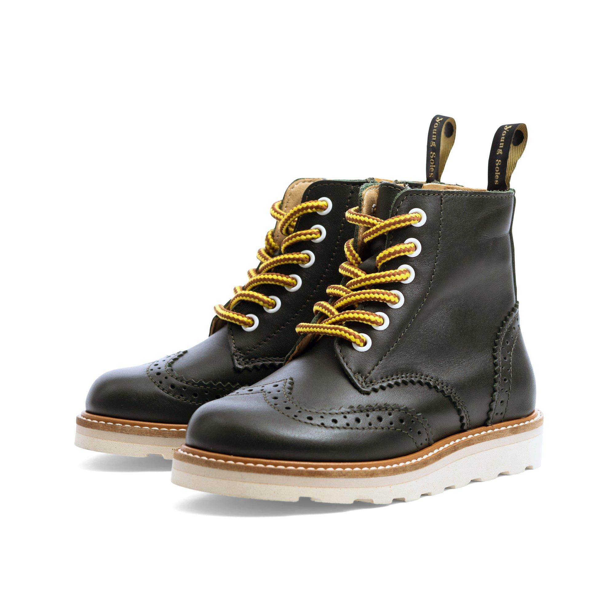 Sidney Leather Boot in Hunter Green