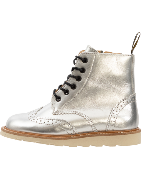 Sidney Leather Boot in Silver