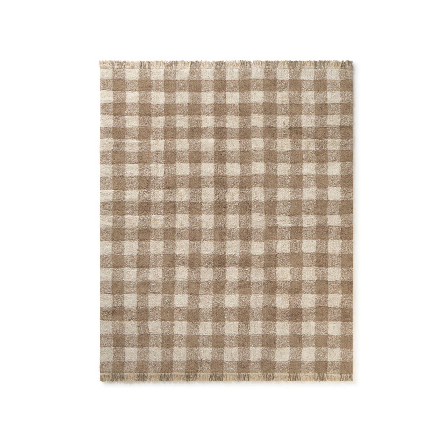 Washable Rug Vichy Marron