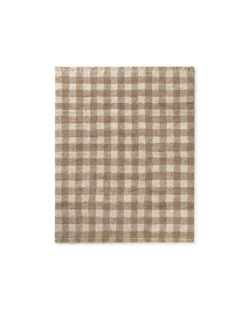 Washable Rug Vichy Marron