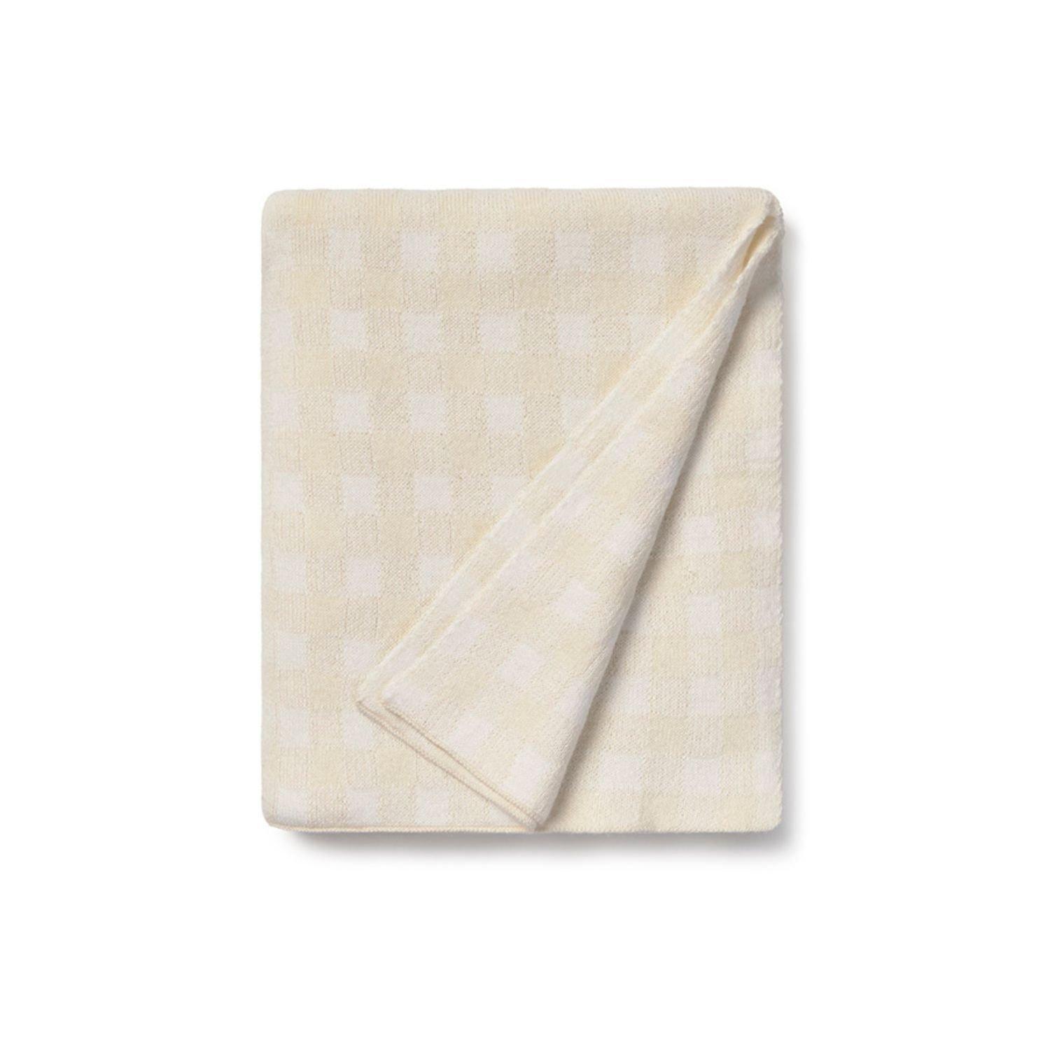 Knitted Blanket Vichy Ivory