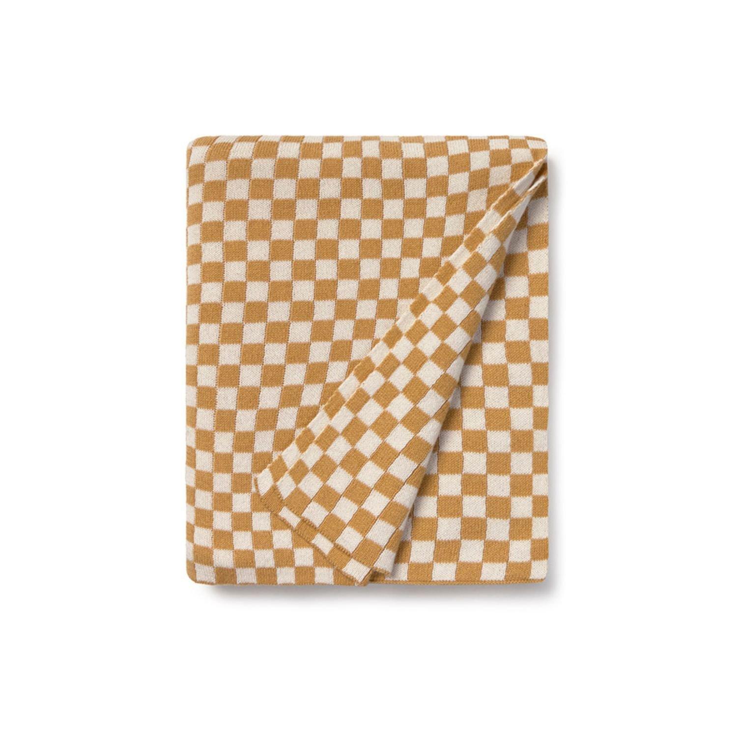 Knitted Blanket Tiles Honey