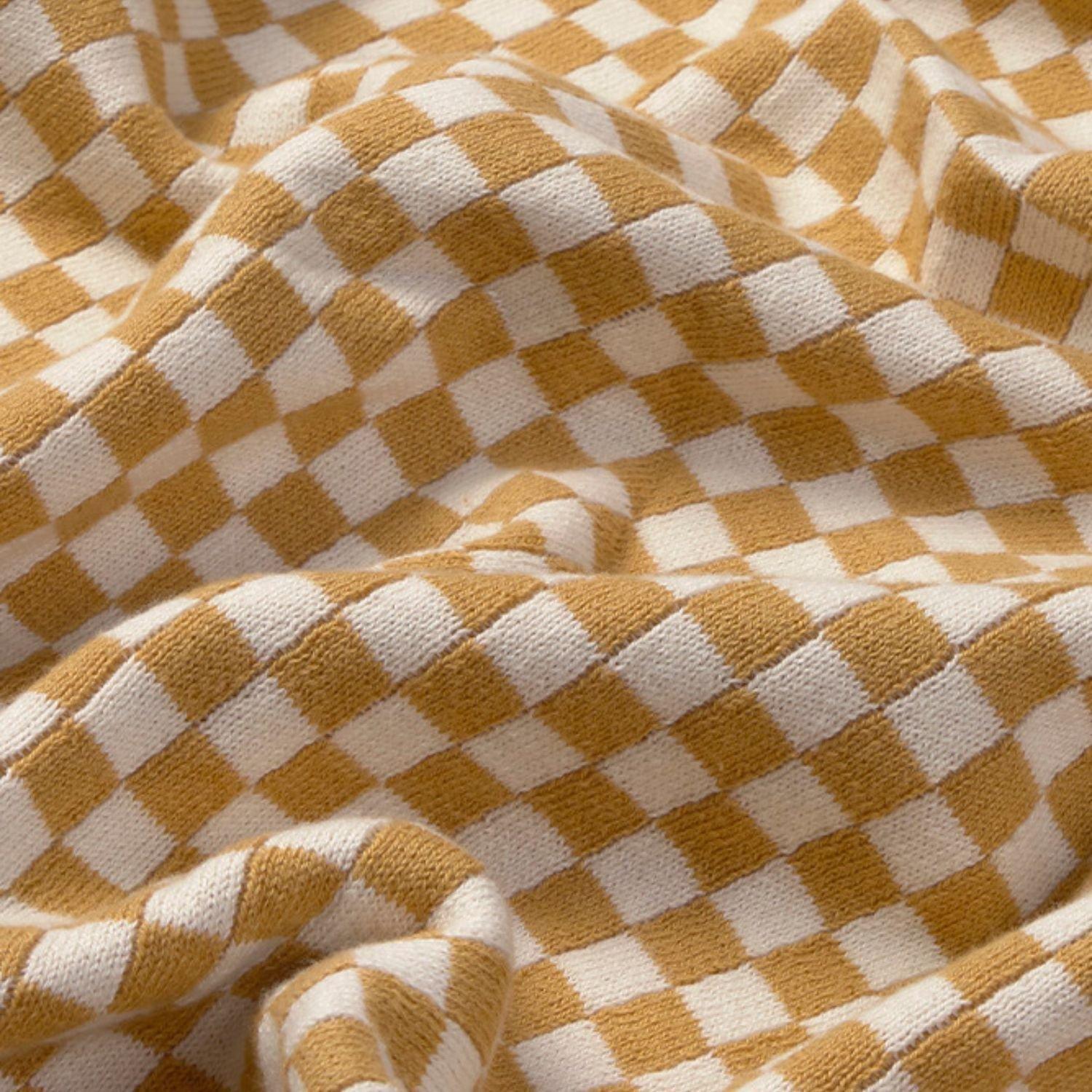 Knitted Blanket Tiles Honey image number 2