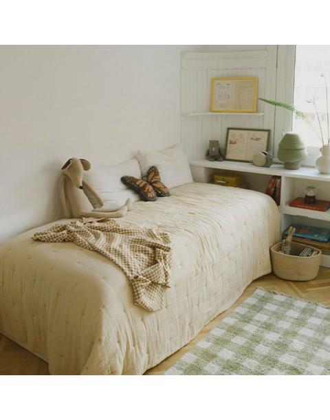 Knitted Blanket Tiles Honey