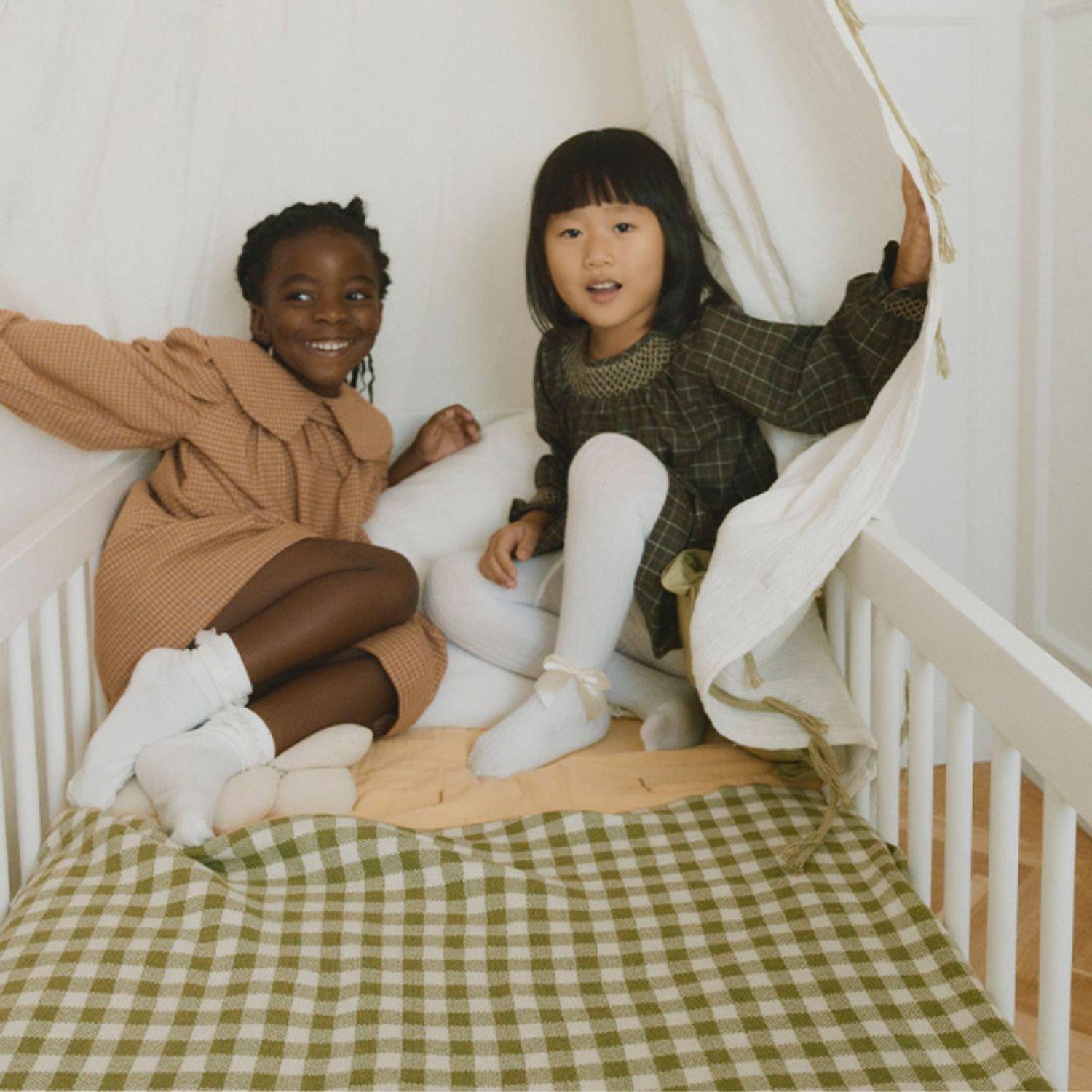 Knitted Blanket Vichy Matcha image number 4