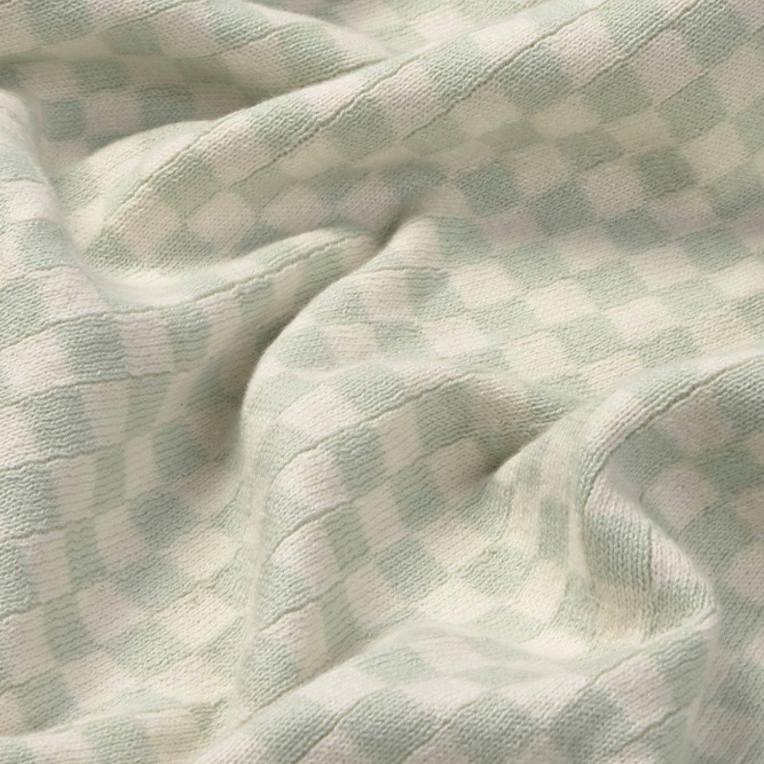 Knitted Blanket Tiles Blue Sage image number 3