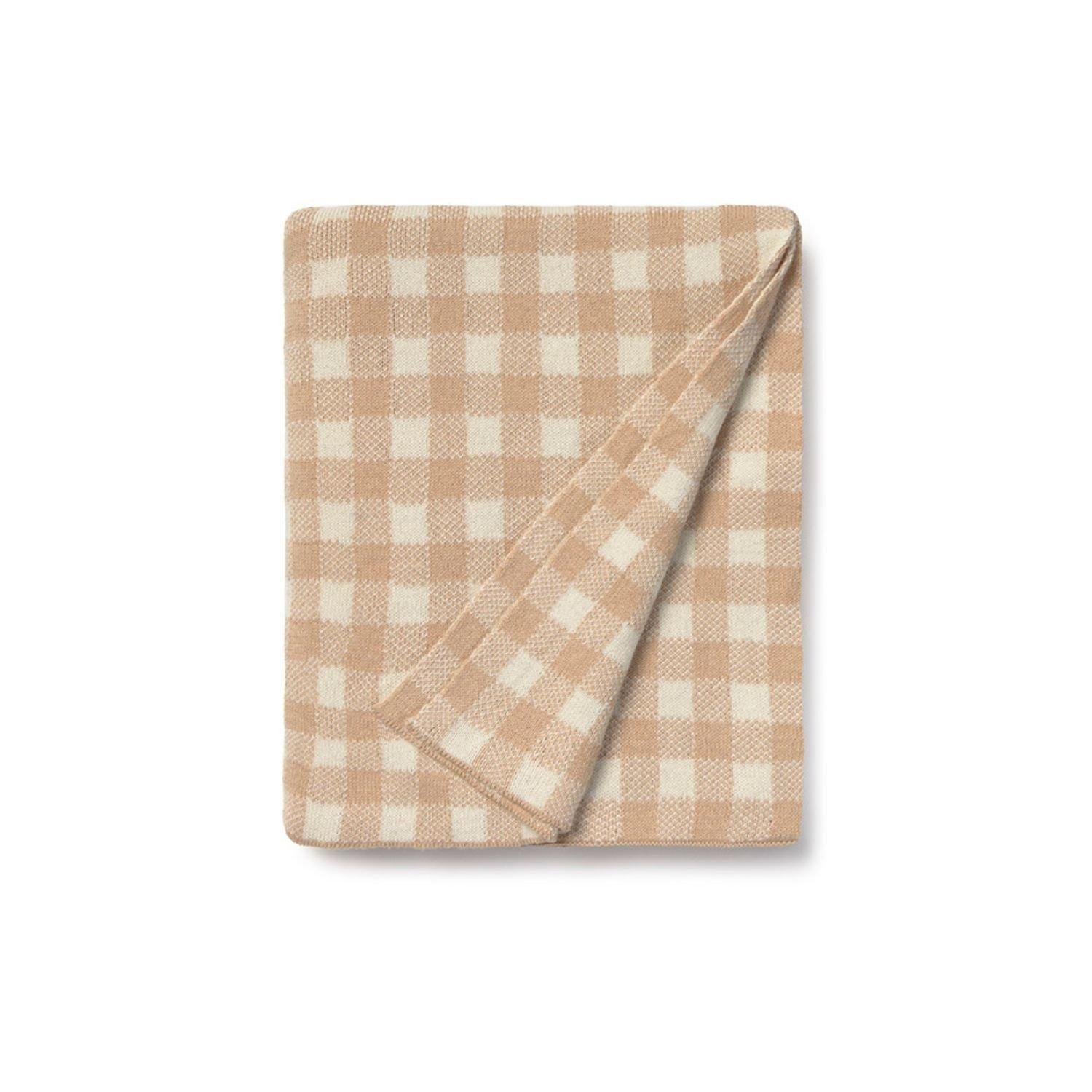 Knitted Blanket Vichy Rose