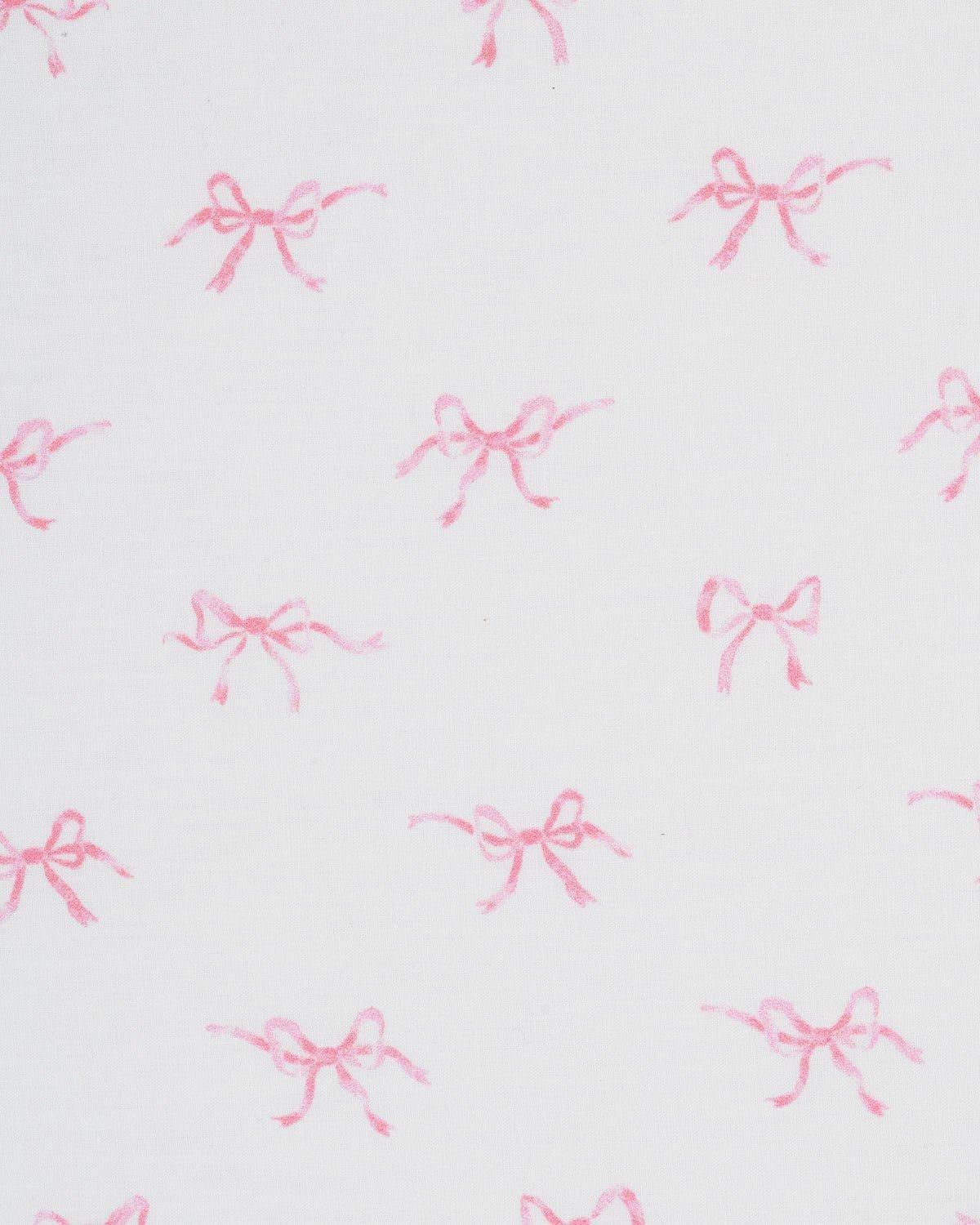 Luxe Premium Percale Crib Sheet in Blushing Bows image number 2