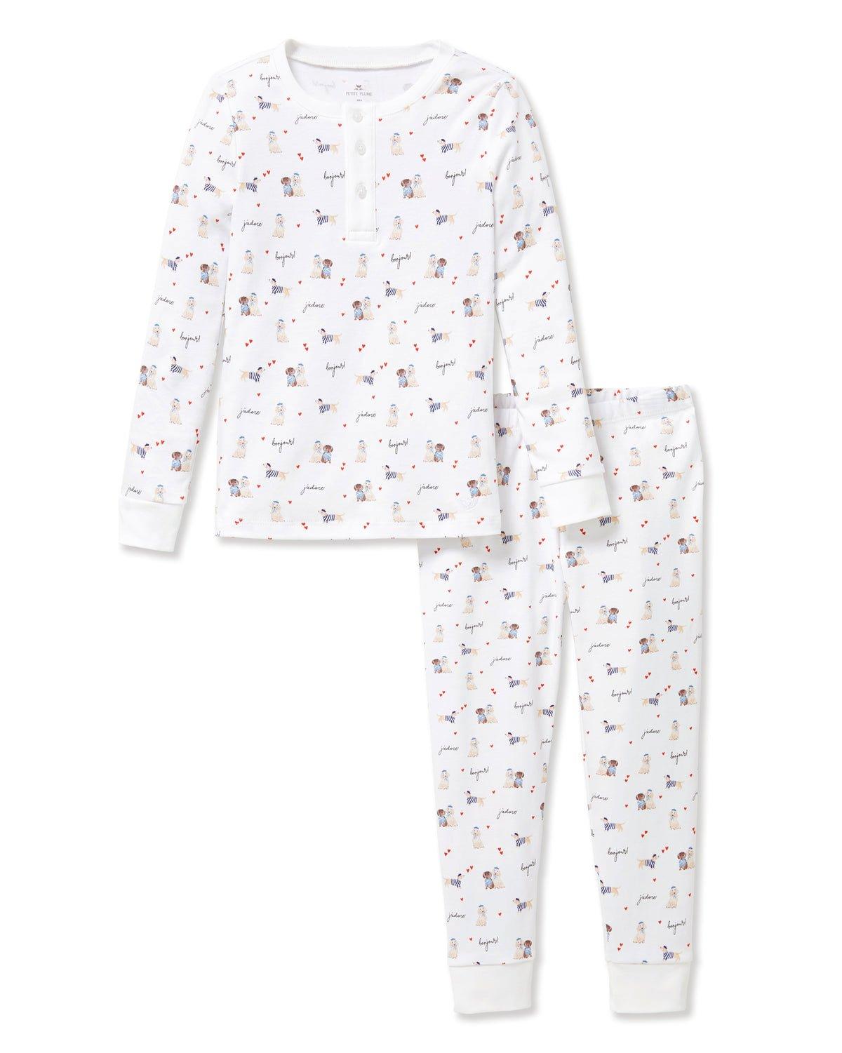 Kid's Snug Fit Pajama Set in Le Woof