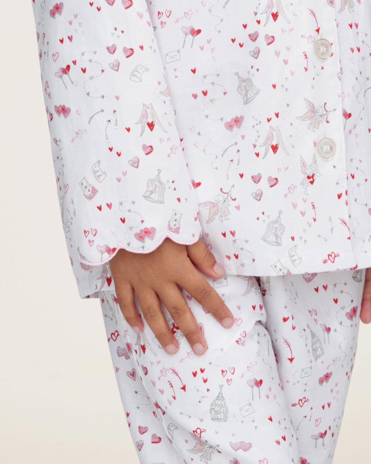 Kid's Twill Colette Pajama Set in Love Song image number 3