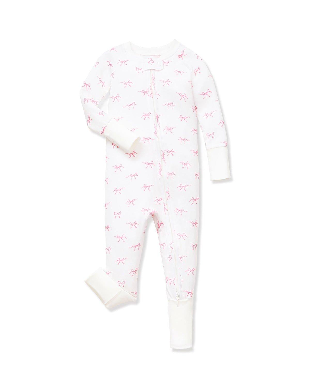 Baby's Pima Peekaboo Romper in Blushing Bows