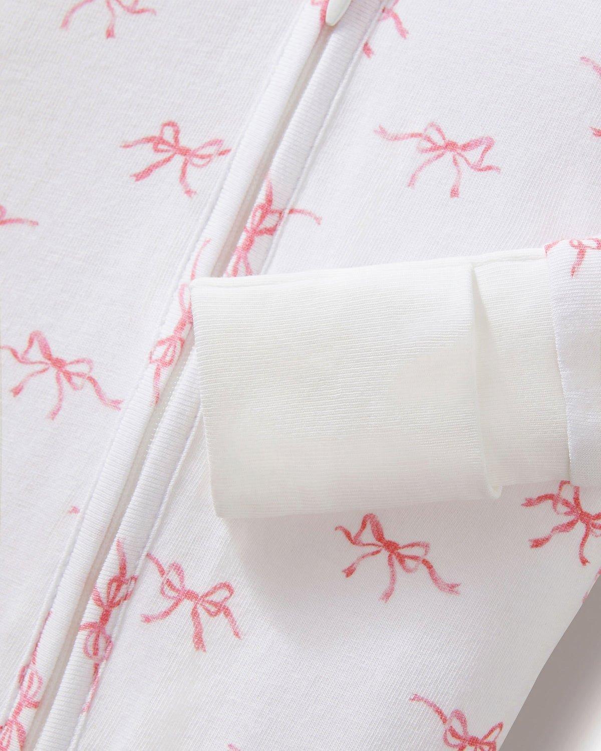 Baby's Pima Peekaboo Romper in Blushing Bows image number 2