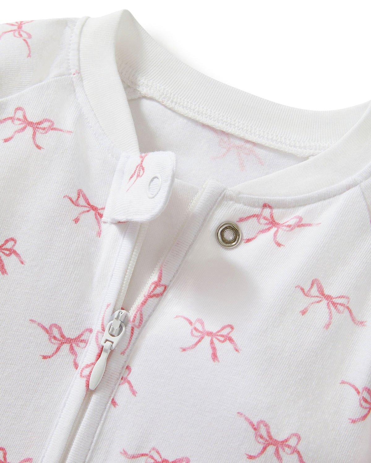 Baby's Pima Peekaboo Romper in Blushing Bows image number 1