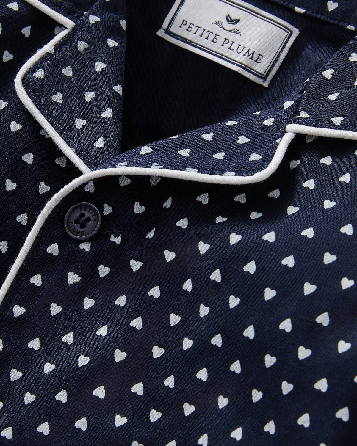 Baby's Twill Classic Romper in Midnight Hearts image number 3