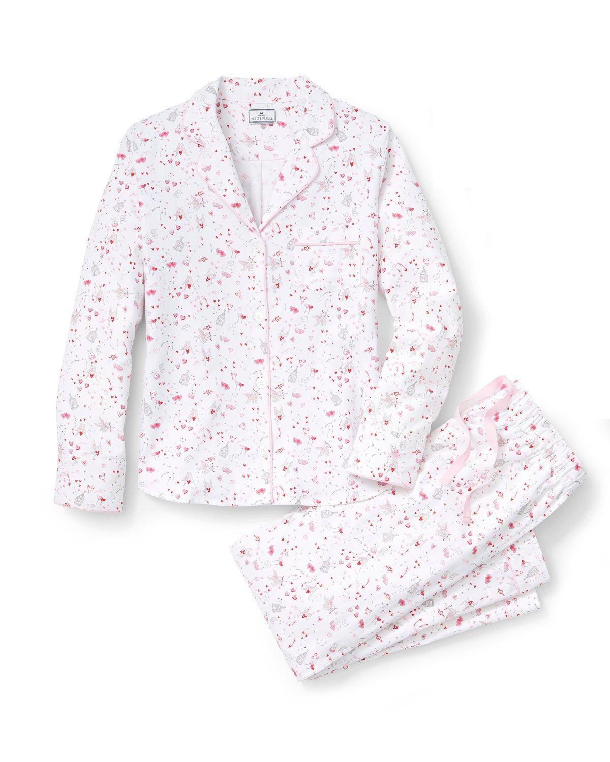 Women's Twill Pajama Set in Love Song