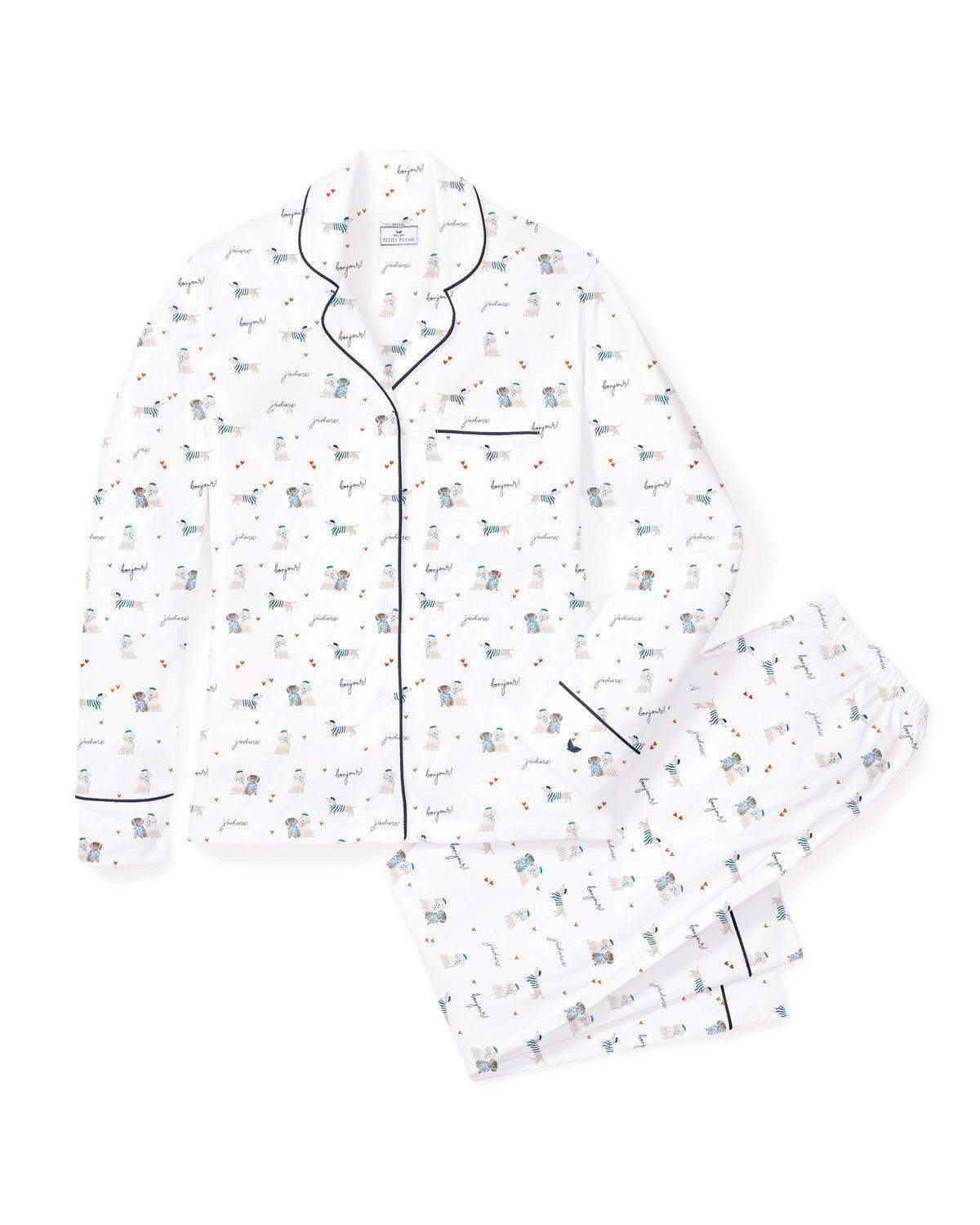 Women's Pima Pajama Set in Le Woof