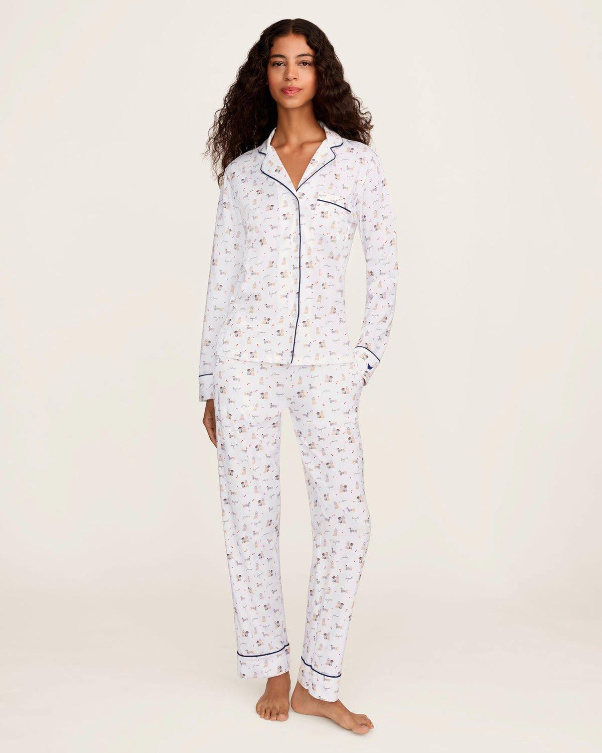 Women's Pima Pajama Set in Le Woof image number 2