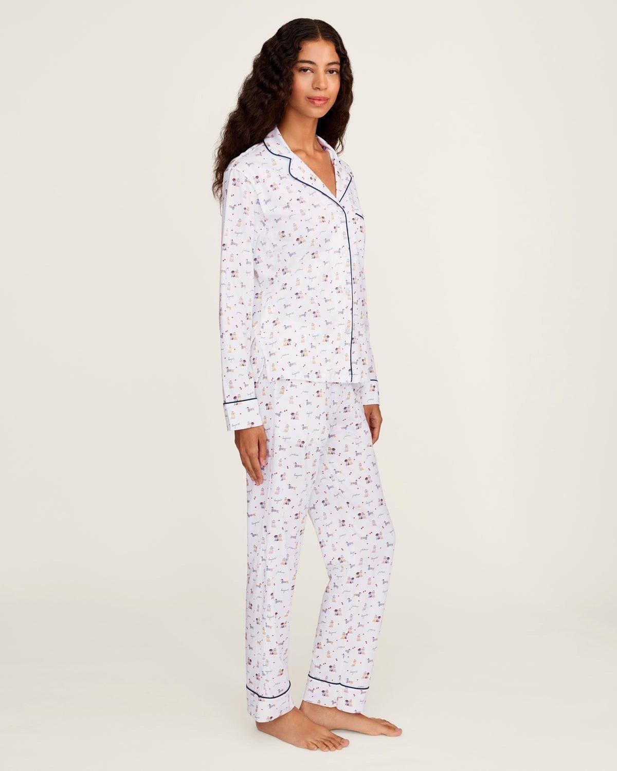 Women's Pima Pajama Set in Le Woof image number 3