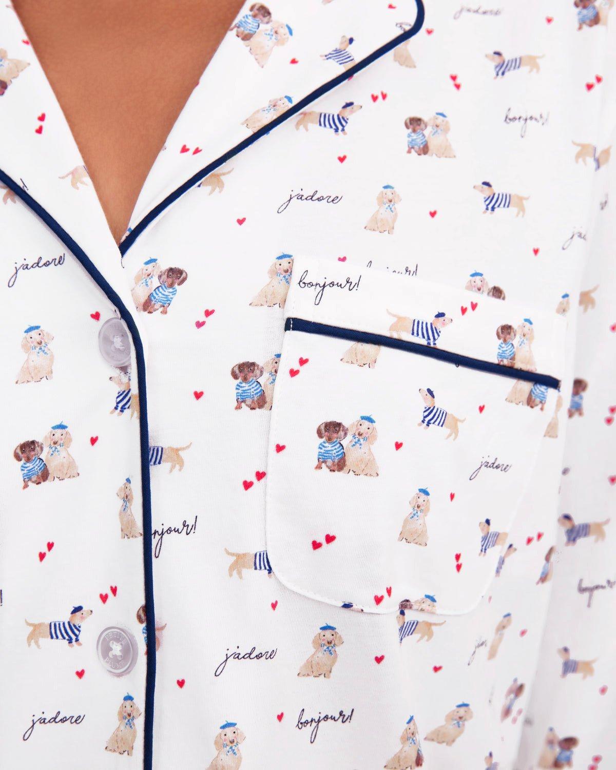 Women's Pima Pajama Set in Le Woof image number 1