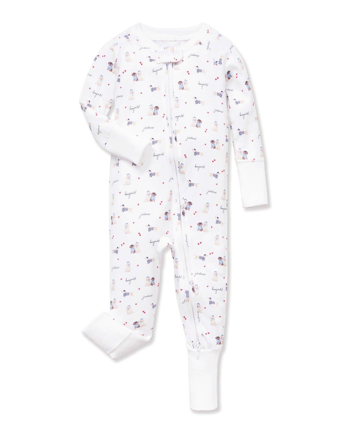 Baby's Pima Peekaboo Romper in Le Woof