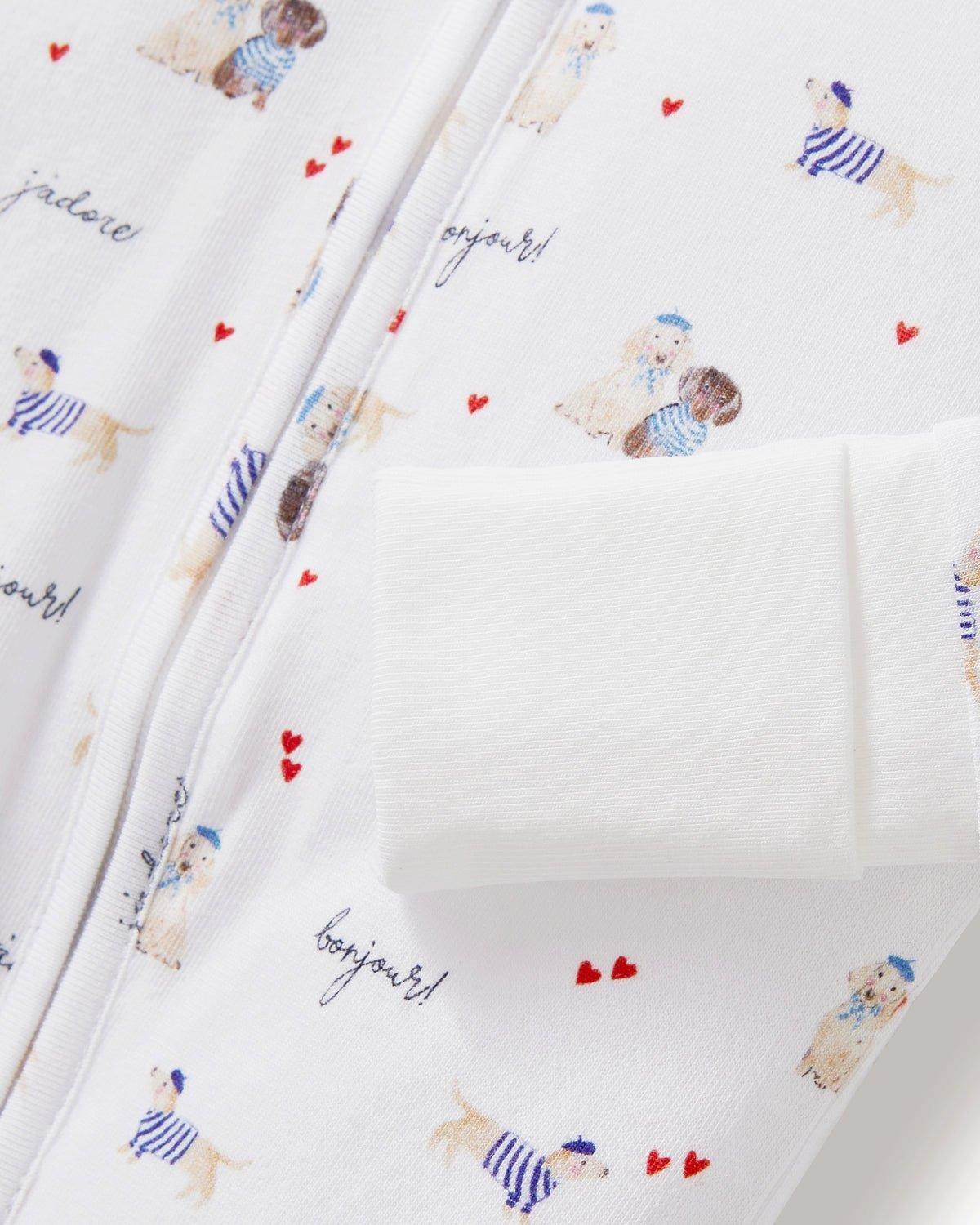 Baby's Pima Peekaboo Romper in Le Woof image number 2