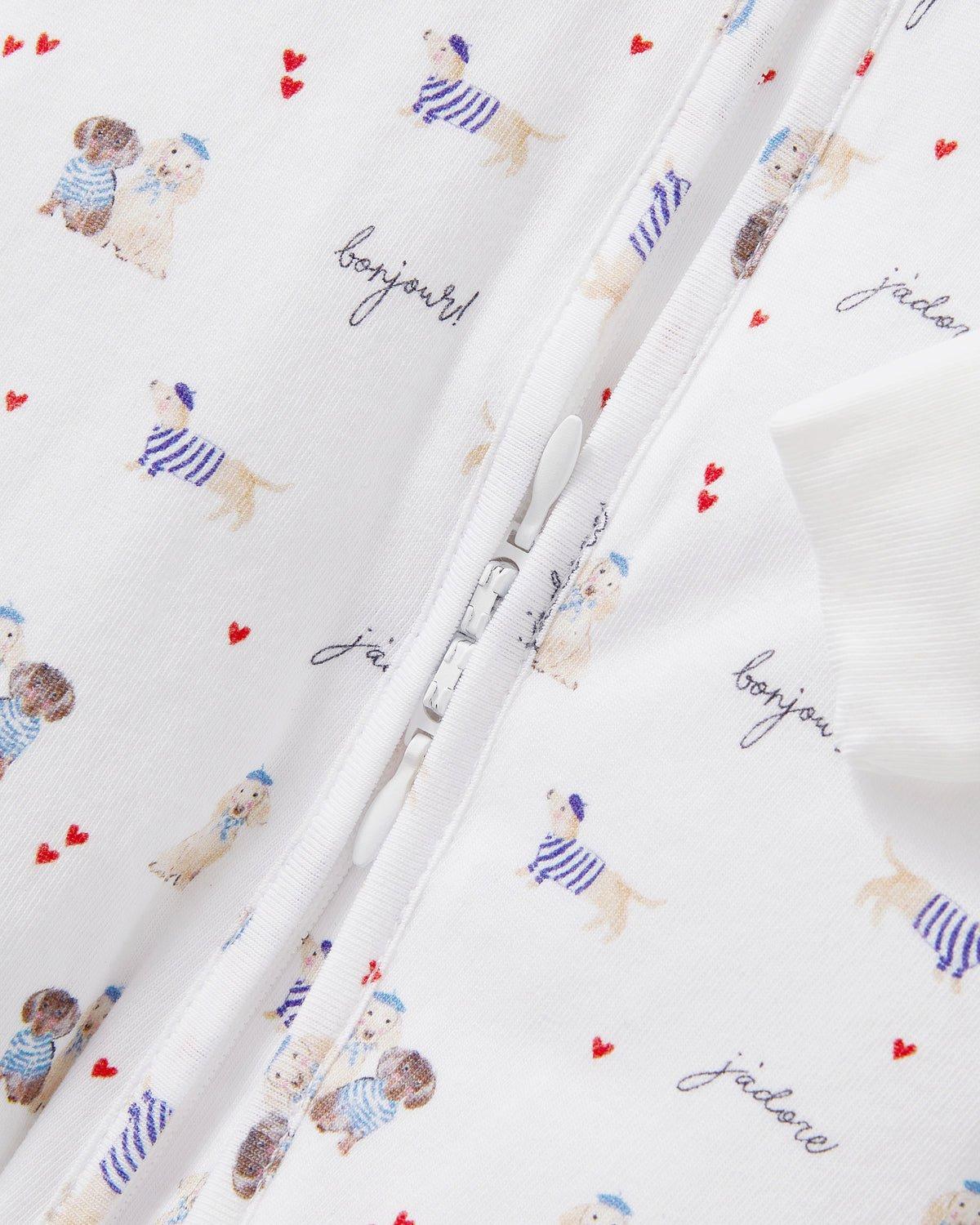 Baby's Pima Peekaboo Romper in Le Woof image number 3