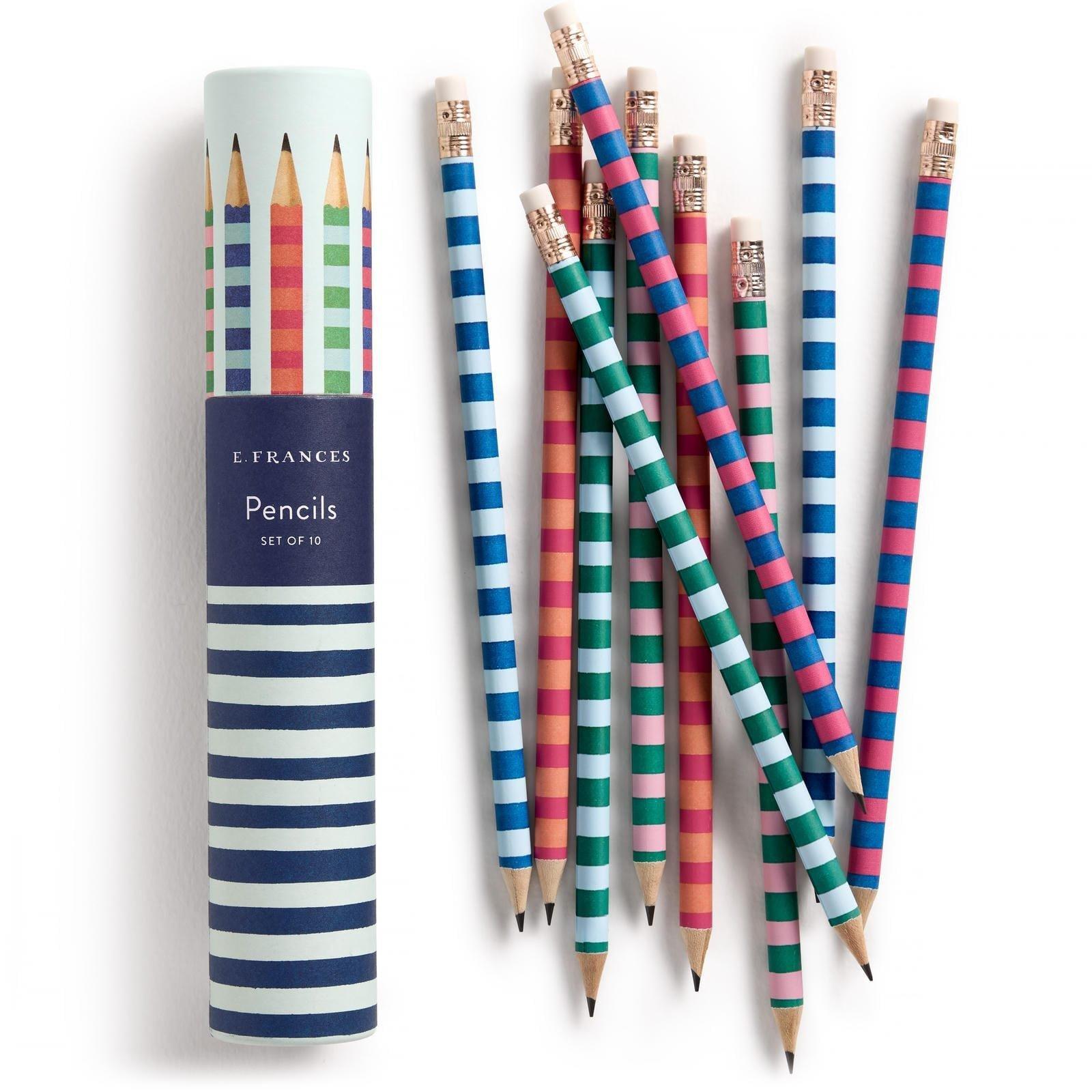 Varsity Stripes Set of 10 Pencils image number 1