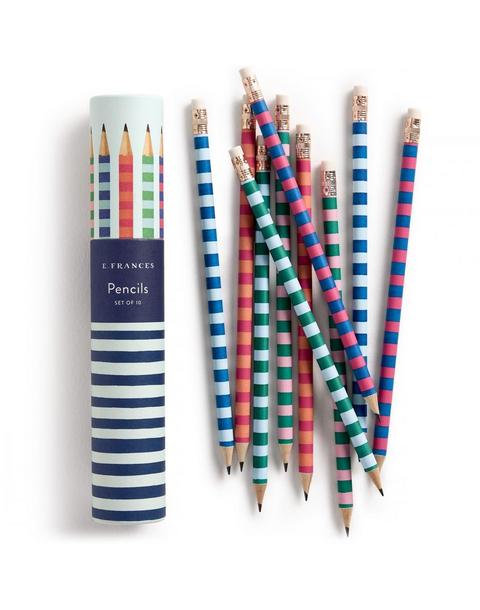Varsity Stripes Set of 10 Pencils