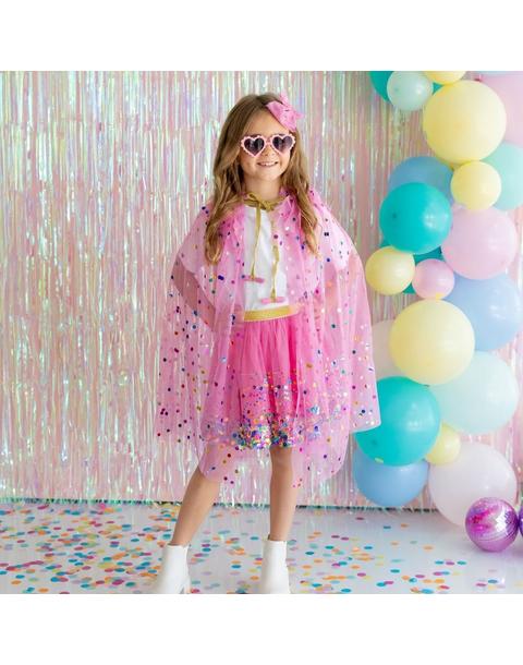 Raspberry Confetti Cape