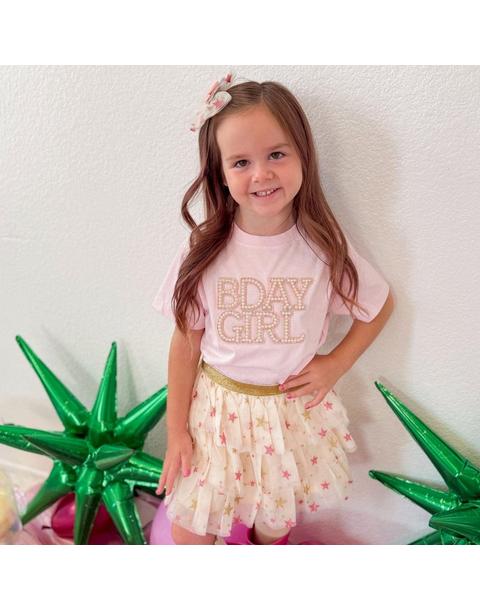 Pearl BDay Girl Patch Short Sleeve T-Shirt