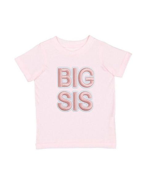 Big Sis Embroidered Patch Short Sleeve T-Shirt