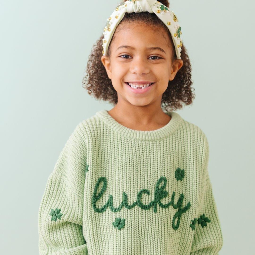 Lucky Shamrock St. Patrick's Day Knit Sweater image number 3