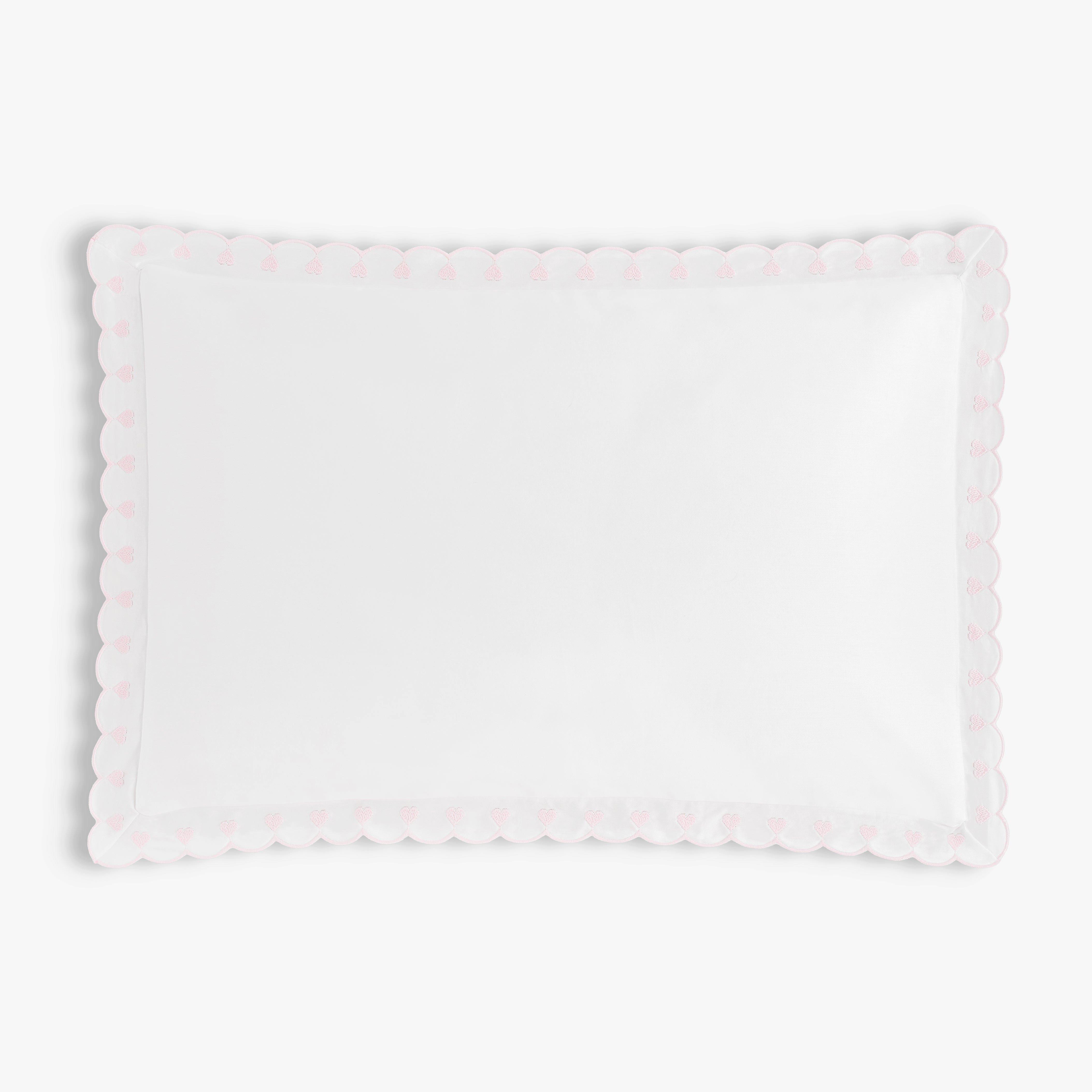 Embroidered Hearts Toddler Pillow - Pink