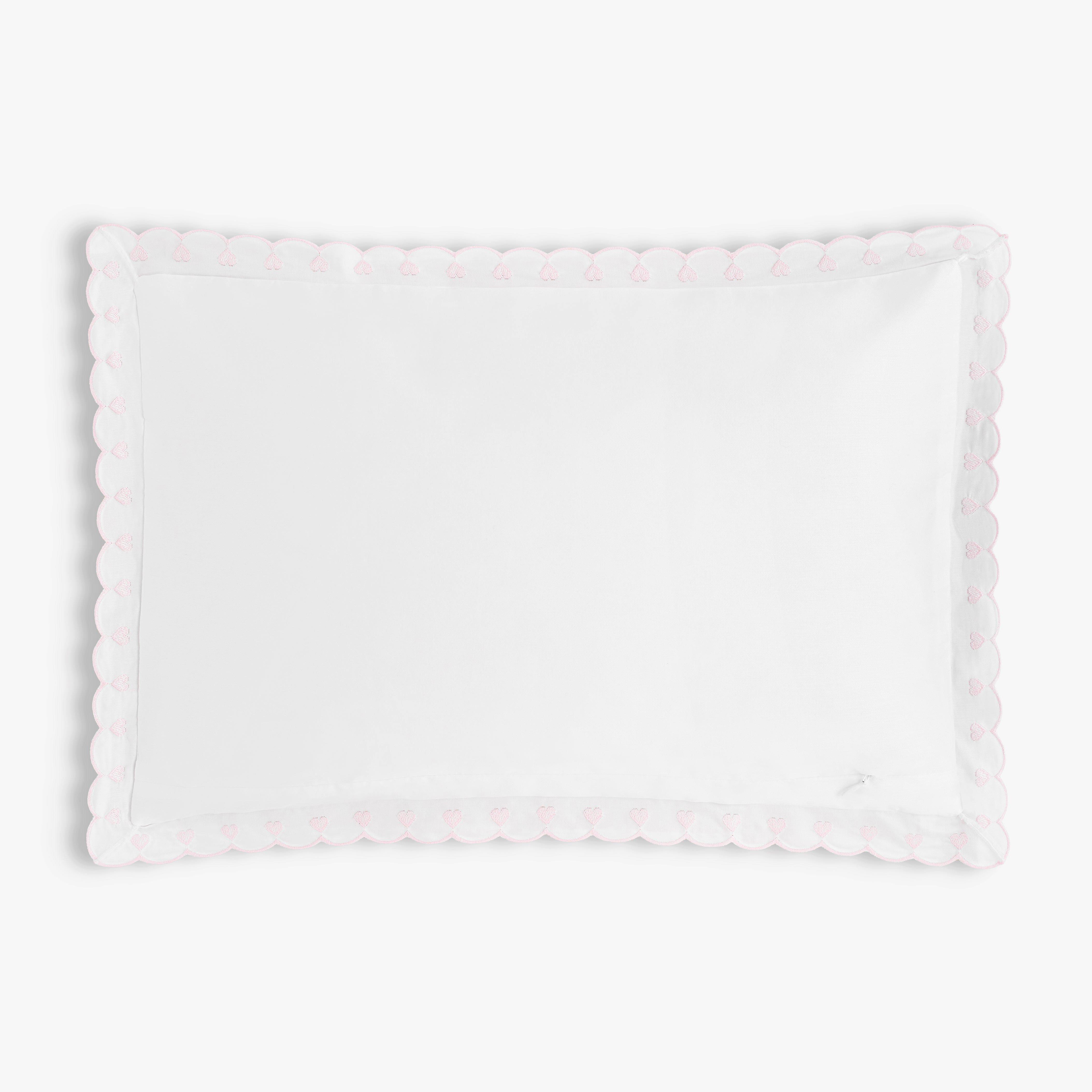 Embroidered Hearts Toddler Pillow - Pink image number 1