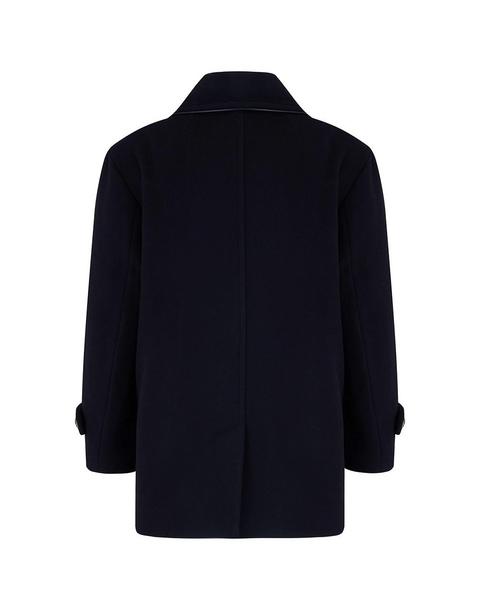 Lambeth Cashmere Reefer Coat - Ink Blue