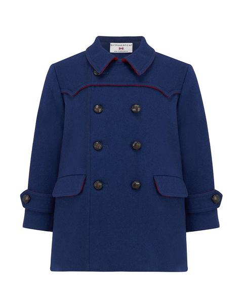 Marylebone Pea Coat - Portland Blue